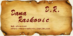 Dana Rašković vizit kartica